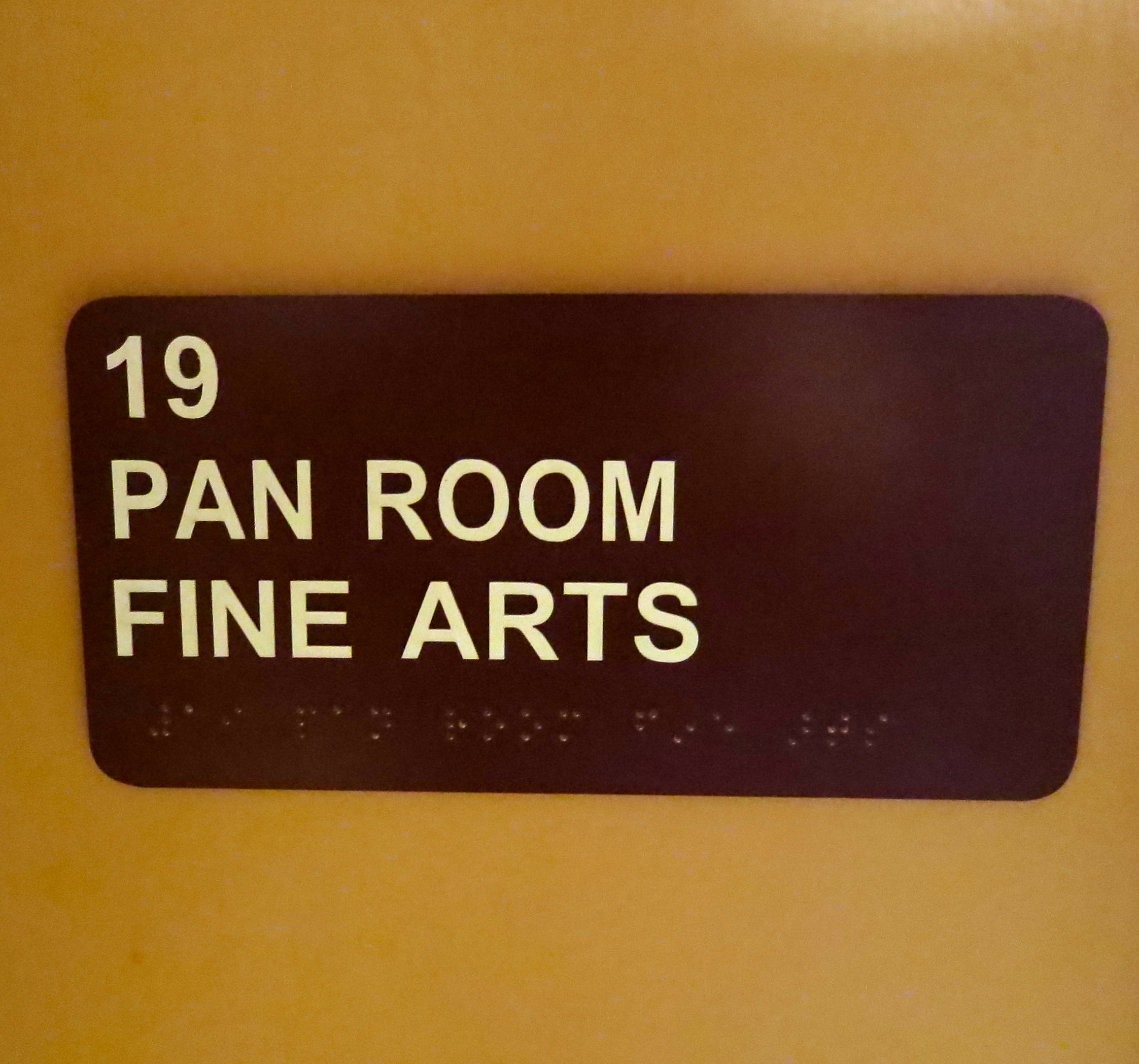 Pan Room sign